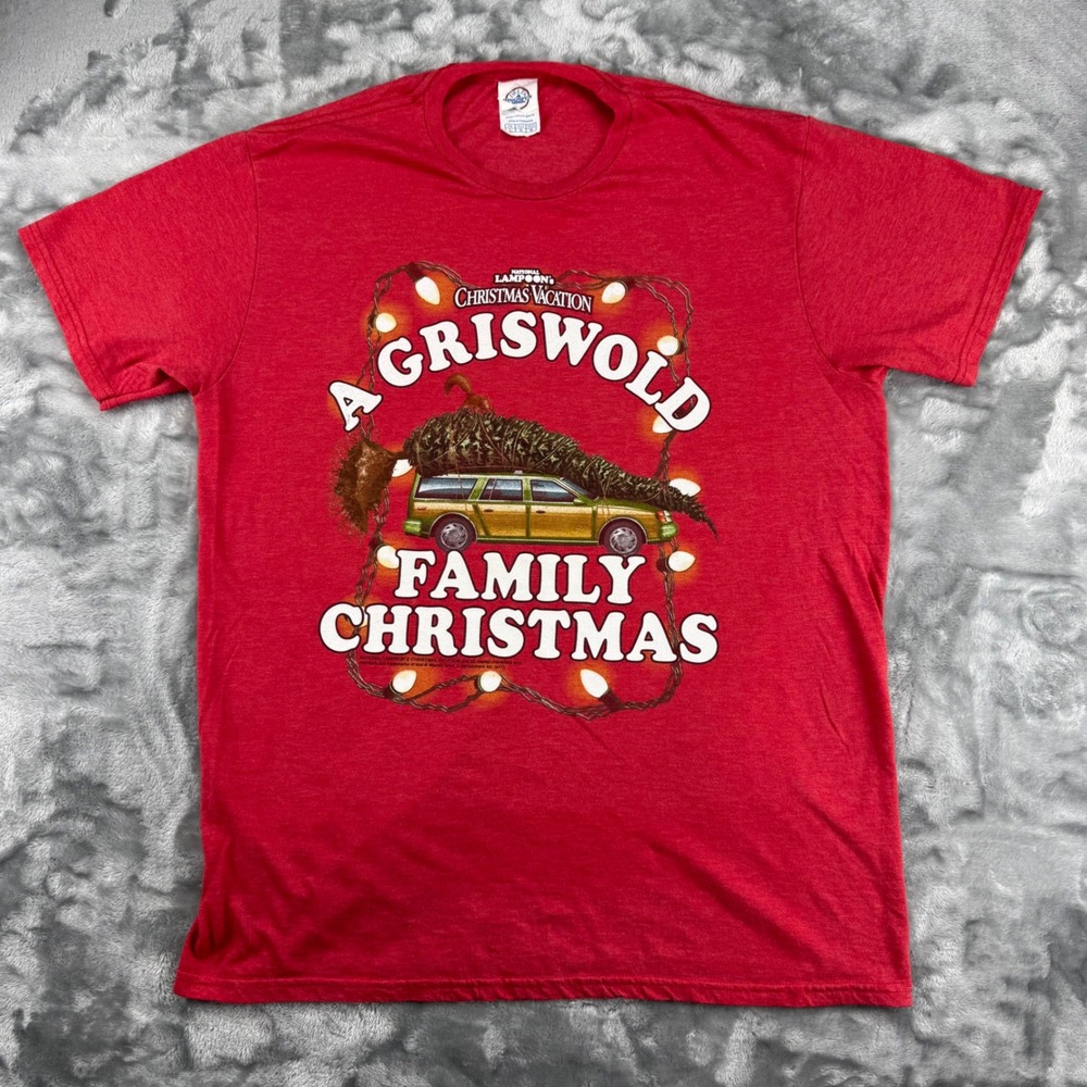 National Lampoons Christmas Vacation Griswold Family Christmas Red Shirt‎ Large